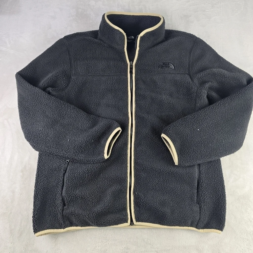 The North Face Navy Black Full-Zip Pullover Fleece Jacket Men’s (XL) Outdoors